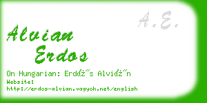 alvian erdos business card